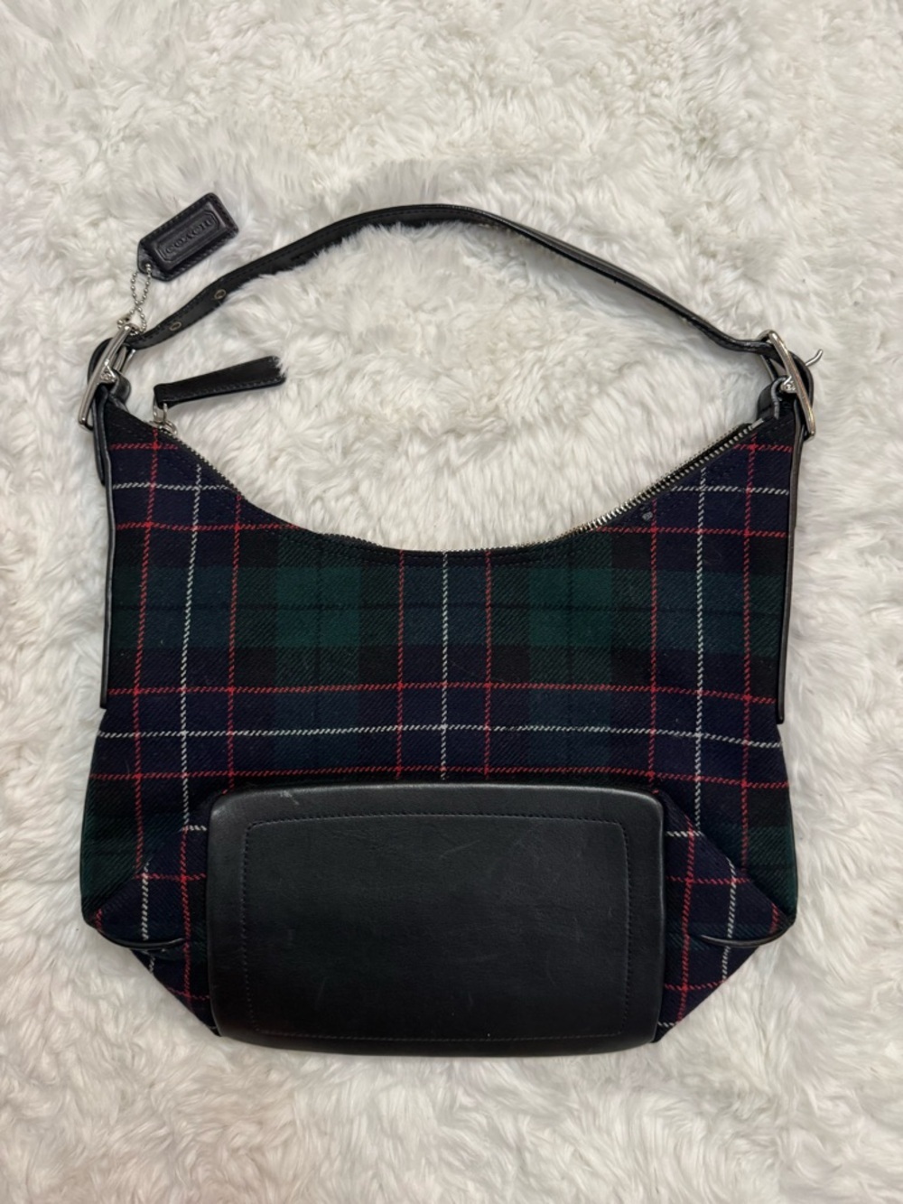 Coach Plaid Tartan Shoulder Bag Y2K Eras - Picture 12 of 13